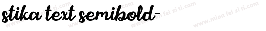 stika text semibold字体转换